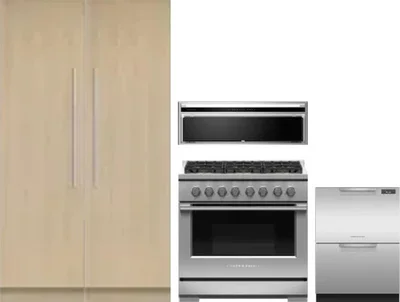5 Piece Package Includes Refrigerator, Freezer, Range, Hood And Dishwasher